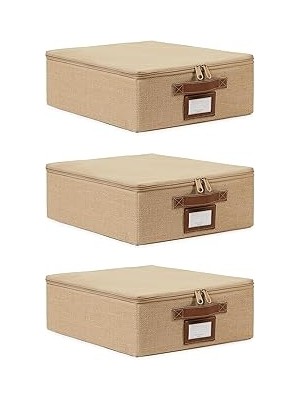 Tuncel Store Ocean Textile 3'lü Küçük Boy Jüt Destekli Hurç Set 31 x 38 x 12 cm