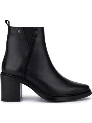 Tamer Tanca Kadın Hakiki Deri Siyah Topuklu Bot 599 30022-1 Bn Bot SK25-26 Sıyah Dr