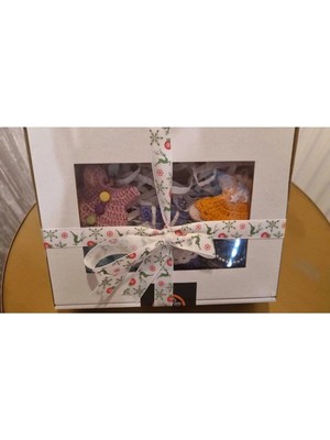 5 Adet El Örgüsü Elbise Anahtarlık Seti