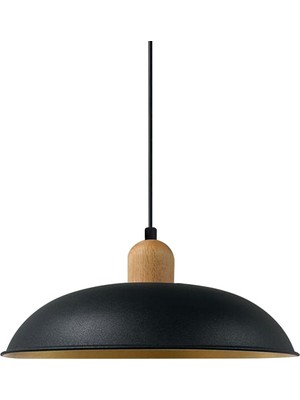 Feyza Design Modern Siyah Ahşap Sarkıt Avize, Restoran ve Salon Aydınlatması