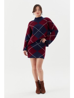 Shopping Shop Triko Baklava Desenli Etekli Takım Lacı