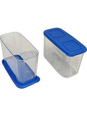 Tuncel Store 2'li Set Şeffaf ve Taze 715 ml Şeffaf Buzdolabı Taze Sistem Konteyner Kapak