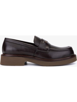 Valmenti Erkek Hakiki Deri Kahverengi Loafer Ayakkabı 1111 SH5802 Erk SK25-26 Kahve Antık