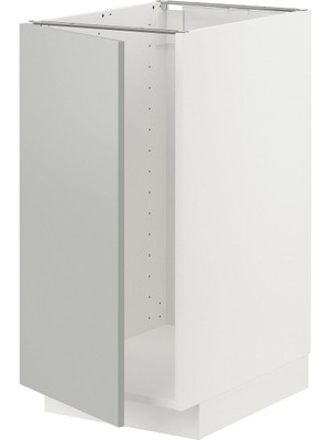 Hobiurun Eviye Dolabı, Havstorp Açık Gri, 40X60 cm, 1 Kapaklı