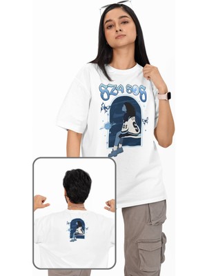 Fuddy Moda Unisex Sza Sos Ense Baskılı Tişört, Oversize Sza Temalı Bisiklet Yaka T-Shirt