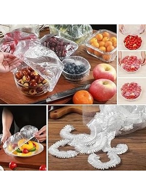 Tuncel Store 100 Adet Tazeliği Koruyan Tencere ve Tabak Bonesi Çok Amaçlı Kullan At Tabak Bonesi