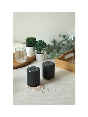 Tuncel Store Keramika Koyu Gri Stackable Tuzluk/biberlik 6 cm