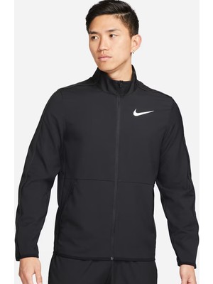 Nike Dri-Fit Mens Woven Training Jacket Tam Fermuarlı Erkek Antreman Spor Ceket Siyah