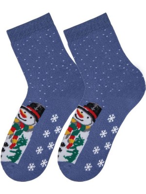 Blumi Kids Kaydırmaz Yılbaşı Havlu Çorap