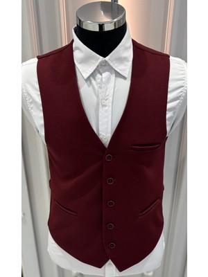 Sabri Zengin Erkek V Yaka Slim Fit Yelek