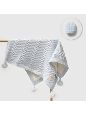 Nipperland Unısex 85*100 cm Selanik Mavi Bereli Battaniye