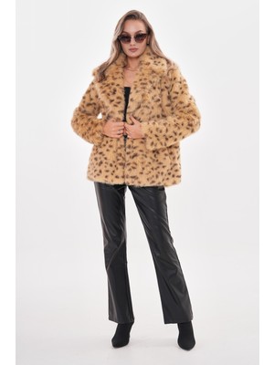 Navy Yakalı Ceket Leopar