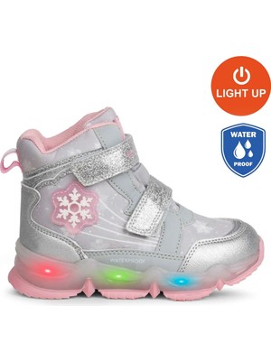 Buckhead Snowy Kız Çocuk Işıklı Waterproof Bot  - Gümüş BUCK3034-004