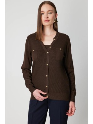 Eskişehir Mağazacılık 65357 Onteks V Yaka Hırka Görünümlü Kazak