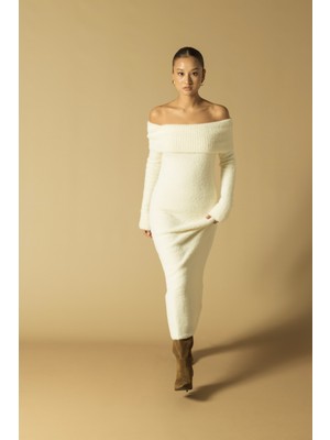 Avrile Madonna Yaka Triko Elbise