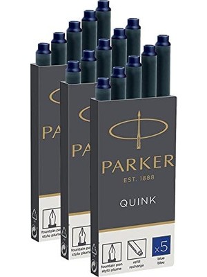 Storemax 6x 1950384 Quink Dolma Kalem Için Yedek Kartuş, Uzun Kartuşlar, 6 x 5'li Paket, Mavi Mürekkep (= 30 Kartuş)