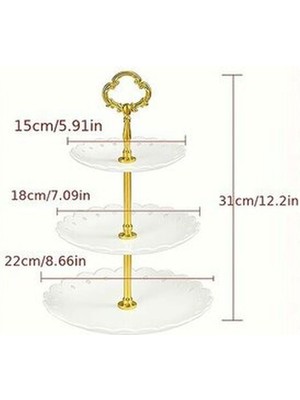 Düvenci Ticaret Plastik Kek Standı Beyaz