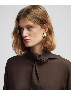 İpekyol Boyundan bağlamalı gömlek IW6250025257074