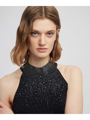 İpekyol Hotfix Baskılı Yüksek Yaka Triko IW6250050562001