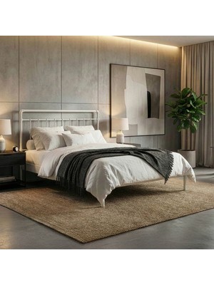 Unimet Odin-S Metal Karyola - Beyaz - Konik Geçme - Konfor Destekli Latalı - 140x190/140x200/160x200/180x200