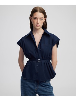 İpekyol Metal Tokalı Poplin Gömlek IW6250025252015