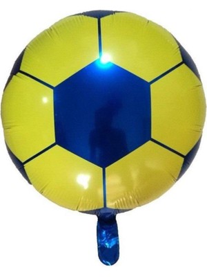 Düvenci Ticaret Sarı Lacivert Taraftar Yuvarlak Folyo Balon 18 Inç