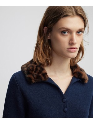 İpekyol Kontrast Yaka Triko Hırka IW6250050595015