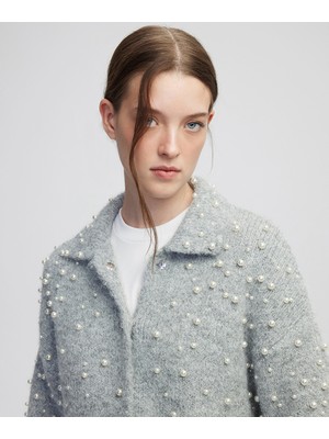 İpekyol Suni Inci Aksesuarlı Yün Içerikli Triko IW6250050581005