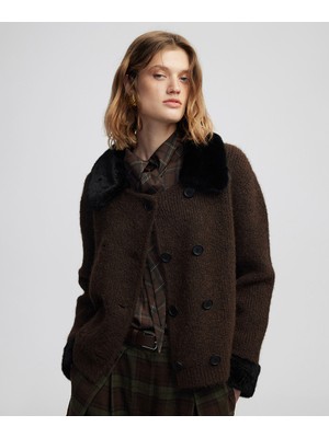 İpekyol Kontrast Yaka Yün Içerikli Triko  IW6250050592074