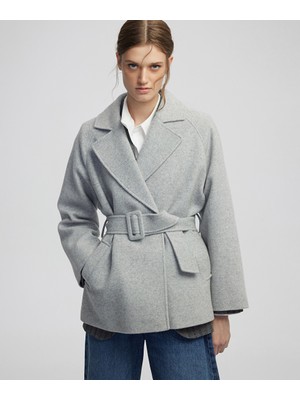 İpekyol Yün içerikli kruvaze kaban IW6250008114055