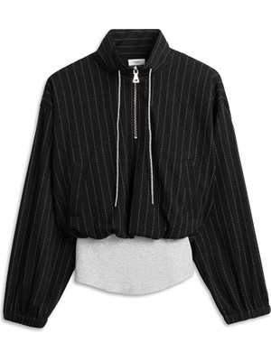 Twist ÇİZGİ DESEN KUMAŞ MIX SWEATSHIRT TW6250091107015