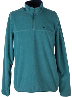 Trender Yarım Fermuar Polar Yeşil Erkek Sweatshirt 6001