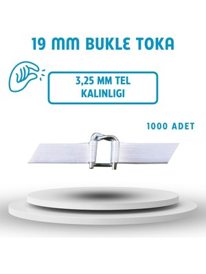 Dalpak Ambalaj 19 mm Bukle Toka (3,25 Tel Kalınlığı )