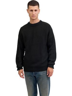 Jack & Jones Erkek Düz Örgü Kazak 12278922