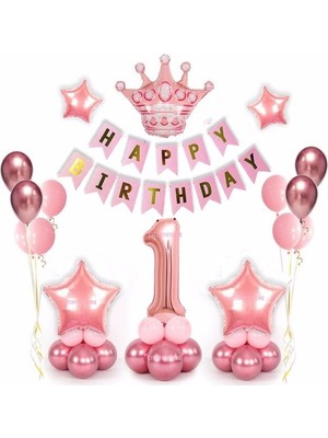 Düvenci Ticaret Çıtıpıtıstore Lüks 1 Yaş Balon Set