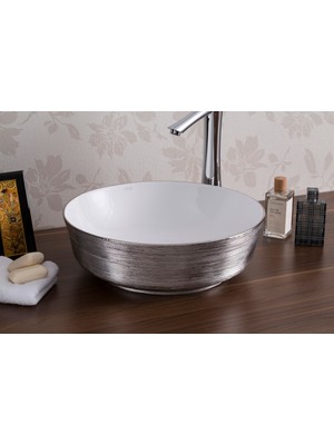 Lena E-5004G Tezgah Üstü Porselen Lavabo