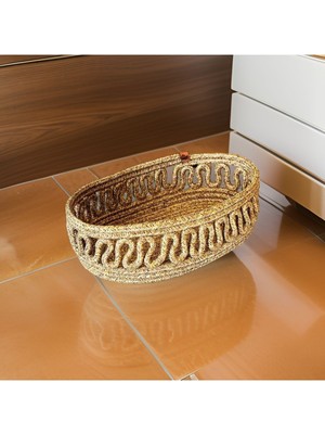 Flz Life Ekmek Sepeti Hasır Ekmeklik Detay İşlemeli Lüks Ekmek Sepeti