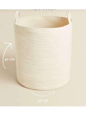 Flz Life Jüt Hasır Sepet Düzenleyici Oyuncak Çamaşır Sepeti