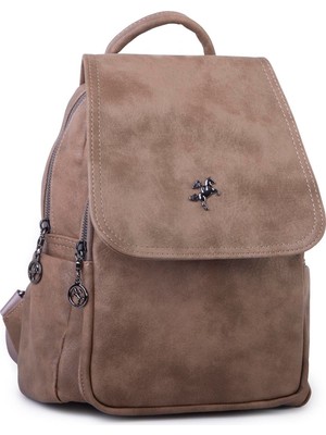 Nas Bag Kadın Kapaklı Sırt Çantası Vizon King