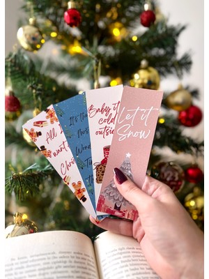 The Istanbul Event 4'lü Yılbaşı Temalı Kitap Ayracı Seti - Yılbaşı Hediyesi - Yeniyıl Hediyesi