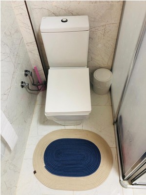 Flz Life Jüt,Hasır,Tekli,Banyo Paspası,bohem Tarzı Banyo Takımı, Paspas/40X60