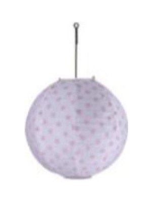 Miray Süs 25 cm – Puantiyeli Pembe Büyük Japon Feneri Çin Feneri Parti Dekorasyonu