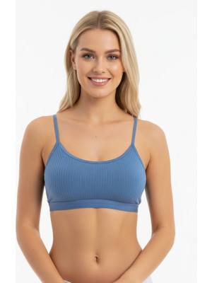 Bonbon Kadın Pamuklu Ince Askılı Çıkarılabilir Pedli Büstiyer BB2114