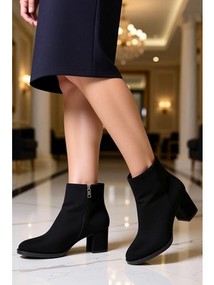 Benerly Kadın Badem Burun Düz Topuklu Bot Poliüretan Fonksiyonel Dayanıklı Kaliteli Konforlu Şık