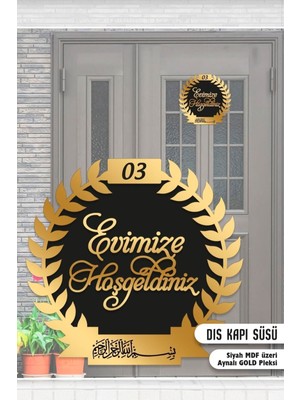 Evsay Pleksi Dış Kapı Süsü 30 cm