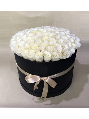 Evsay Sevgiliye Silindir Kutuda Gerçek Görünümlü Yapay Kadife Gül Kız İsteme Buketi