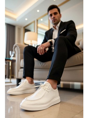 Benerly Erkek Bağcıklı Yuvarlak Burun Günlük Spor Ayakkabı Düşük Taban Fonksiyonel Dayanıklı Rahat