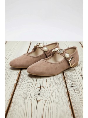 Benerly Kadın Yuvarlak Burun Bantlı Düz Topuklu Tüvit Ayakkabı Fonksiyonel Dayanıklı Kaliteli Spor