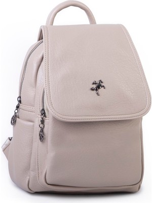 Nas Bag Kadın Kapaklı Sırt Çantası Kum Victoria