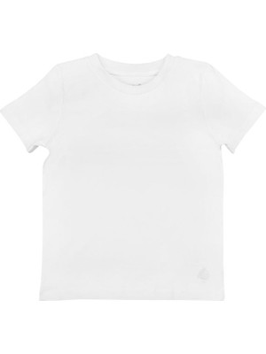 Organickid Basic Çocuk Beyaz Kısa Kol T-Shirt